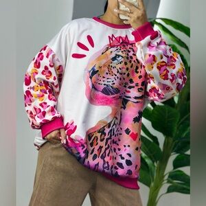 The Classic Pink Leopard Print Sweater